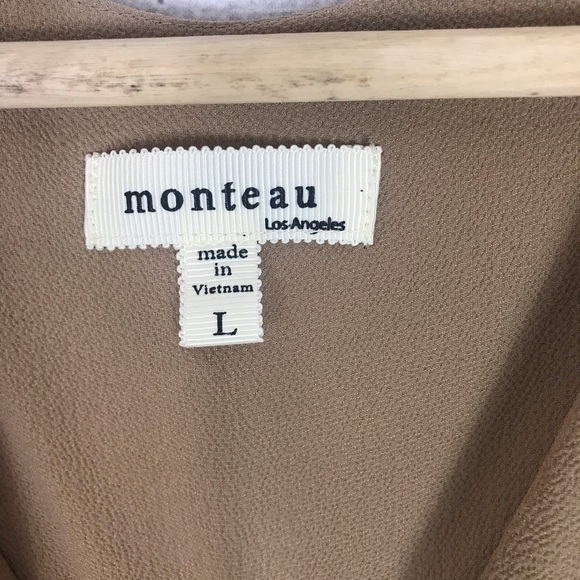 Monteau Brown Jumpsuit with Pockets - Picture 6 of 6